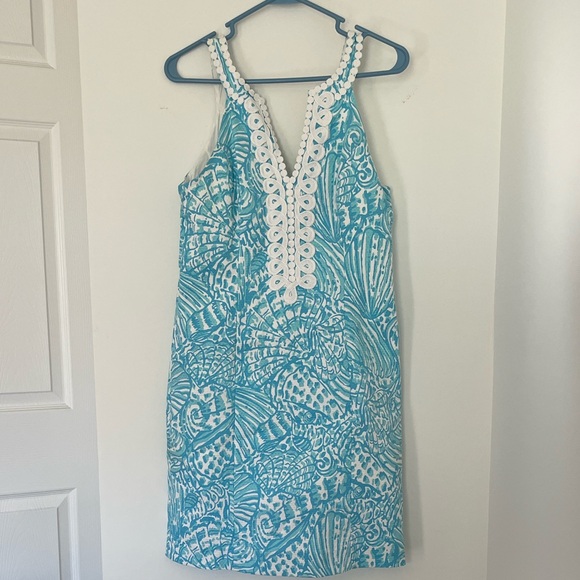 Lilly Pulitzer Dresses & Skirts - Lily Pulitzer Turquoise and White Patterned Mini Dress